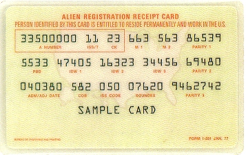 I-551 back card